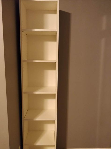 The Easiest DIY Kitchen Pantry Cabinet with the Ikea Billy Bookcase Hack Ikea Freestanding Kitchen, Diy Kitchen Pantry Cabinet, Diy Kitchen Pantry, Small Pantry Cabinet, Diy Pantry Cabinet, Corner Pantry Cabinet, Billy Hack, Narrow Pantry, Diy Pantry Shelves