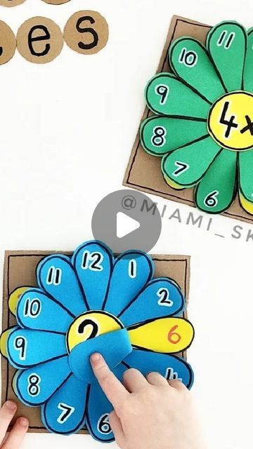 Maths Activities For Class 5, Waldorf Multiplication Flowers, Math Projects For Grade 2, How To Teach Multiplication, Multiplication Projects, Multiplication Flower, Multiplication Craft, Fractions Craft, Multiplication Art