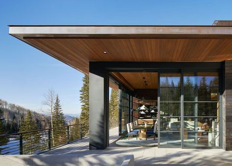 Unique Outdoor Spaces, Salt Room, Design Publication, Ski House, Glass Fireplace, Custom Fireplace, Mountain Living, Outdoor Spa, Mountain Modern