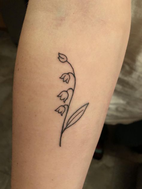 Rochester Tattoo, Dr Tattoo, Lily Of The Valley Tattoo, Valley Tattoo, Rochester Mn, Tattoo Trend, Shape Tattoo, Handpoke Tattoo, Birth Flower Tattoos