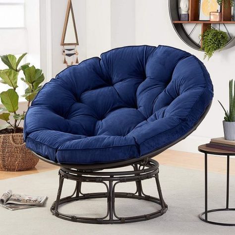 Papasan Chairs: 51 Fresh New Ways to Enjoy a Retro Favorite – Free Autocad Blocks & Drawings Download Center White Living Room Chairs, Chill Rooms, Double Papasan Chair, Occult Aesthetic, Papasan Chair Cushion, Round Chairs, Bench Cushion Cover, Oven Outdoor, Bedroom Chairs