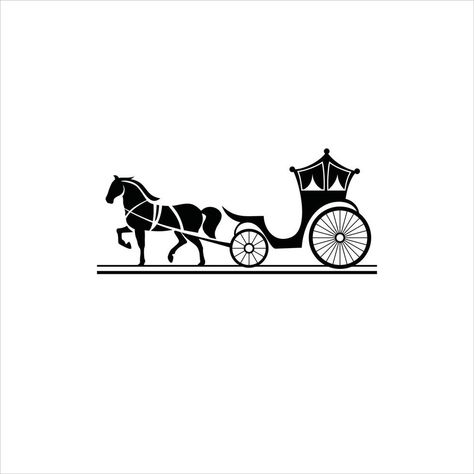 horse-drawn carriage logo icon vector Horse Logos Ideas Graphic Design, Horse Logo Inspiration, Kalash Design, Horse Icon, Cheese Ideas, Calligraphy Drawing, Logo Design Inspiration Branding, Horse Illustration, Horse Logo