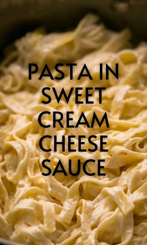 Creamy Pasta Sauce With Cream Cheese, Sweet Pasta Sauce, Cheese Chilli Recipe, Cream Cheese Noodles, Cream Cheese Pasta Sauce, Slow Cooker Pasta Sauce, Recipes Using Pasta, Butter Cream Sauce, Cheese Noodles