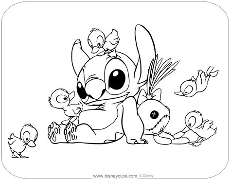 Stitch Printable Coloring Pages, Coloring Pages Lilo And Stitch, Stitch Disney Coloring Page, Stitch And Angel Drawing Coloring Pages, Lelo And Stitch Coloring Pages, Lilo I Stitch, Disney Stitch Tattoo, Disney Coloring Sheets, Angel Coloring Pages