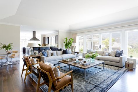 Want to achieve a Cali Casual living space? Check out my blog to learn how! Family Room Colors, Coastal Living Rooms, Small Room Design, California Casual, Blue Living Room, Family Room Design, Furniture Layout, Room Remodeling, Furniture Arrangement