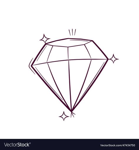 Diamond Doodle, Doodle Vector, Vector Sketch, Sketch Illustration, Doodle Sketch, Simple Doodles, Cartoon Print, Transparent Png, Png Images