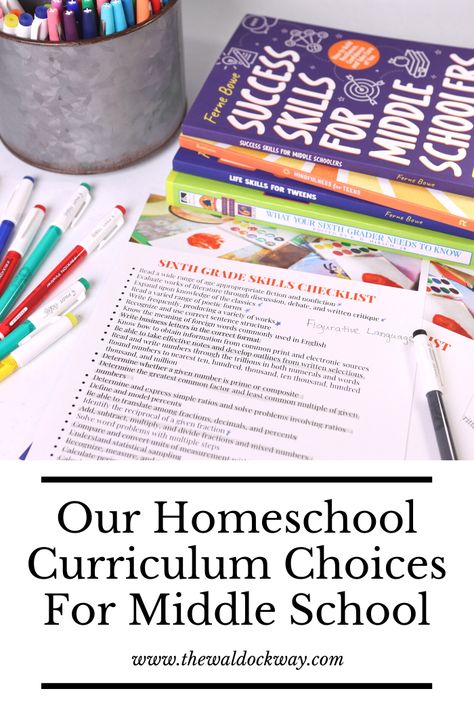 It can be tough to know which curriculum to choose. I’ve compiled a list of everything we use for middle school this homeschool year. Homeschooling Middle School, Middle School Homeschool, Homeschool Middle School Curriculum, Homeschool Binder, Middle School Curriculum, Secular Homeschool, Homeschool Middle School, 7th Grade Science, Homeschool Social Studies