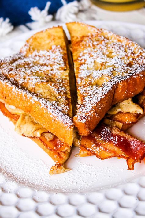 French Toast Breakfast Sandwich Breakfast Sandwich On Toast, Breakfast Sandwich With Cream Cheese, French Toast Bacon Egg Sandwich, French Toast Sandwich Breakfast, French Toast Breakfast Sandwich, Wl Breakfast, Toasted Turkey, French Toast Brunch, Toasted Sandwich Recipes