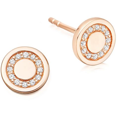 14k Rose Gold Jewelry, Rose Gold Stud Earrings, Black Diamond Earrings Studs, Round Diamond Earrings, K Rose, Pave Diamond Earrings, Rose Gold Earrings Studs, Earrings Circle, Rose Gold Studs