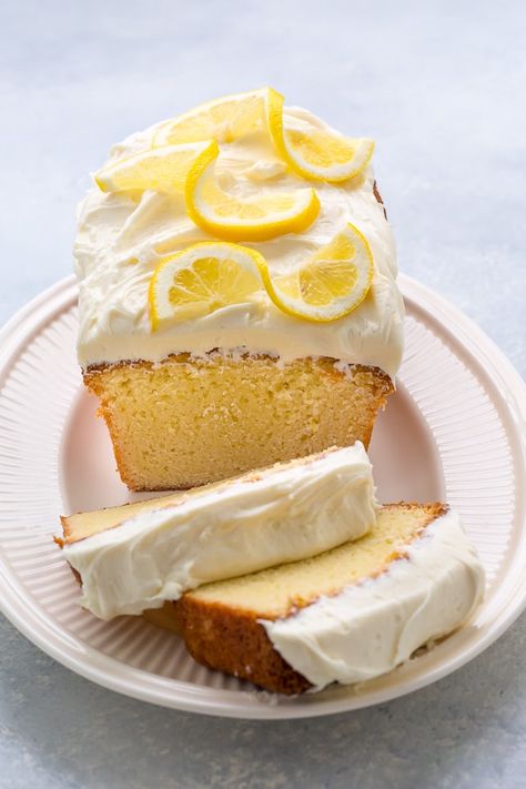 My homemade Lemon Pound Cake with Lemon Cream Cheese Frosting is dense yet moist – and bursting with flavor! A reader recently asked me if she could easily turn my lemon cupcakes into a pound cake. Sadly, the answer was no. But lucky for us, that’s not the end of this story! Because I couldn’t... Dense Cheesecake, Lemon Cake With Cream Cheese, Best Lemon Cake Recipe, Lemon Cream Cheese Icing, Homemade Lemon Cake, Cakes Frosting, Frosting Cake, Cream Cheese Frosting Cake, Lemon Pound Cake Recipe