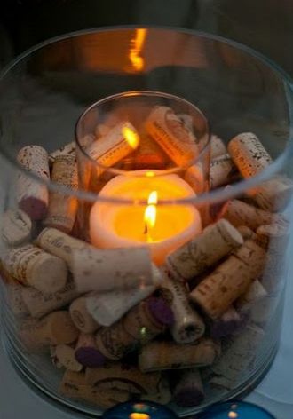 DIY: Things to do with Old Wine Corks at LuLus.com! Wine Cork Candle Holder, Cork Candle Holder, Wine Cork Candle, Cork Candle, Cork Projects, Wine Bottle Corks, Wine Tasting Party, Wine Cork Crafts, Tasting Party