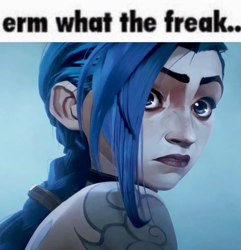 #jinx #jinxarcane #arcane #meme #silly Jinx Reaction Pic, Arcane Reaction Images, Cursed Arcane Images, Funny Arcane Pfp, Jinx Arcane Season 2 Short Hair, Jinx Matching Pfp, Jinx And Vi Matching Pfp, Arcane Profile Picture, Arcane Jinx Pfp