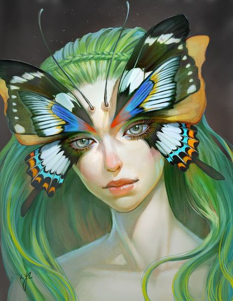 Mosaic Art, Fantasy Creatures, Elf Art, Digital Art Gallery, Arte Fantasy, Art Kit, Butterfly Wings, Surreal Art, Art Digital