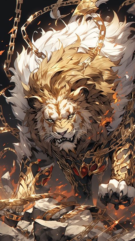 Mythical Creature Art, Monster Artwork, Tiger Artwork, Big Cats Art, Mythical Animal, Tiger Art, Lion Art, Cool Anime Guys, Mystical Art