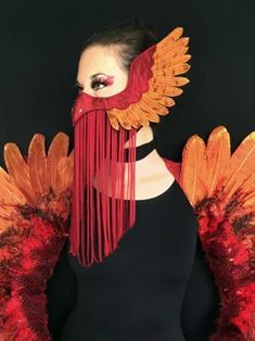 Mythical Anatomy, Phoenix Mask, Phoenix Costume, Captain Kirk, Halloween Mask, Fashion Mask, Fantasias Halloween, Halloween Activities, Straight Stitch