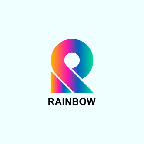 Rainbow Colorful Logo, Created by Ahmed Mahdi (Professional Graphic Designer) Rainbow Logo Design, Rainbow Logo, Logo Design Branding, Logo Project, Color Analysis, Graphic Design Logo, Brand Design, Design Branding, Design Logo