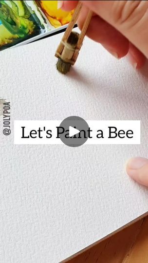 Facebook Paint A Bee, Bee Watercolor, Watercolor Tips, Watercolor Pictures, Painting Templates, Bumble Bees, Watercolor Paintings Tutorials, Diy Creative Crafts, Watercolor Inspiration