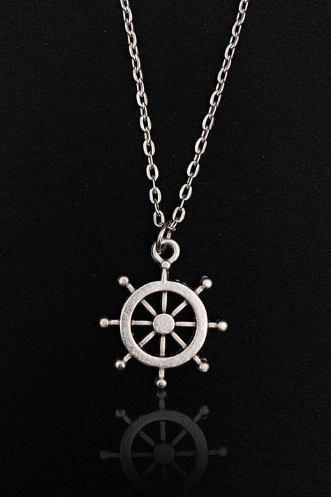 Pirate Ship Wheel Men Women Necklace, Rudder Necklace, Ship Necklace, Ship Wheel Necklace, Pirate Necklace, Pirate Ship, Captain Wheel Pirate Ship Wheel, Pirate Necklace, Ship Necklace, Ship Captain, Animal Pendant, Ship Wheel, Unisex Necklace, Women Necklace, Gift Package