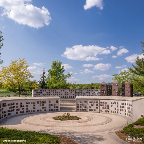 As times change, Canadian cemeteries are changing too. Today’s new perspective is to become more than a tranquil place where loved ones are buried. Modern cemetery design must think beyond a place to lay a grave; it must be a vibrant celebration of life, family, history, individuality - integrated within a shared community. Read more here. Family Cemetery Design, Modern Cemetery Design, Cemetery Landscape Design, Modern Cemetery, Landscape Architecture Plants, Memorial Park Design, Cemetery Garden, Cemetery Architecture, Cemetery Design