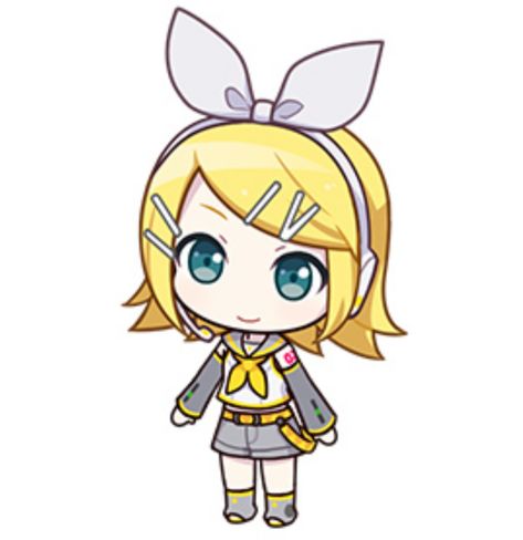 Chibi Rin Kagamine, Rin Chibi Project Sekai, Project Sekai Stickers Printable, Pjsk Chibi Characters, Ren Vocaloid, Pjsekai Chibi, Rin Project Sekai, Project Sekai Chibi, Rin Kagamine Icon