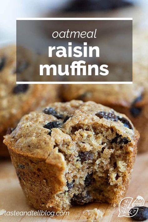 When you are craving oatmeal raisin cookies, but want something a little healthier instead, make these Oatmeal Raisin Muffins! Packed with wholesome oats and juicy raisins, they're a delicious and nutritious breakfast or snack. Quick and easy to make, this recipe is a must-try for any muffin lover. Cinnamon Raisin Muffins, Cookie Muffins, Oatmeal Raisin Muffins, Snack Quick, Raisin Bran Muffins, Oatmeal Raisin Cookie, Raisin Muffins, Raisin Cookie, Raisin Recipes