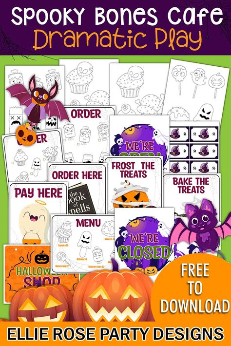 Dramatic Play Halloween Preschool, Halloween Dramatic Play Preschool, Free Dramatic Play Printables, Halloween Dramatic Play, Dramatic Play Printables Free, October Preschool, Play Printables, Dramatic Play Printables, Dramatic Play Preschool