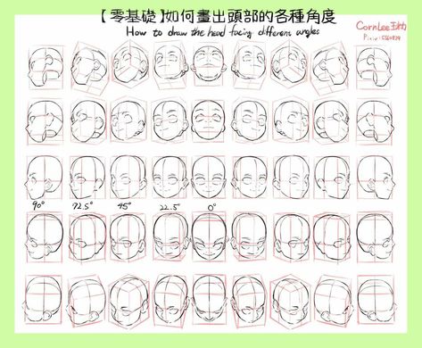 Face Angles, How To Draw Anime, Perspective Drawing Lessons, 얼굴 드로잉, Drawing Tutorial Face, Body Drawing Tutorial, 얼굴 그리기, Face Drawing Reference, Manga Drawing Tutorials