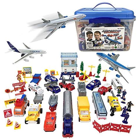 Toy Airplanes, Airplane Kids, Kids Play Set, Toy Playset, Learning Toys For Toddlers, Airplane Toys, Handmade Wooden Toys, Storage Buckets, Play Vehicles