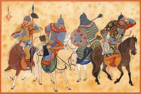 Mongols: The Armies, Organization, Armor, And Tactics Archery Photography, Golden Horde, Chinese Armor, Genghis Khan, Mid Autumn Festival, Historical Art, Mongolia, Young Artist, Painting Style