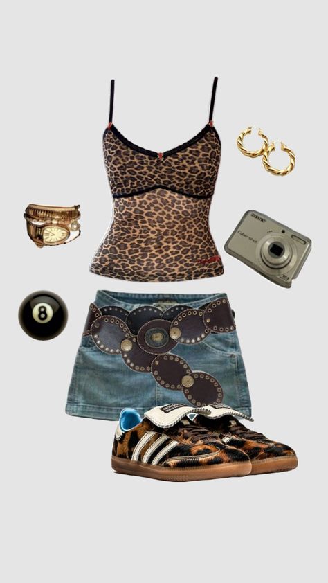 #cheetah #jaguar #cheetahprint #outfitinspo #outfit #streetwear #streetstyle #streetfashion Outfit With Cheetah Shoes, Cheetah Shirt Outfit, Cheetah Outfit Ideas, Cheetah Top Outfit, Hole Outfits, Jaguar Outfit, Cheetah Print Aesthetic Outfits, Cheetah Print Festival Outfit, Cheetah Print Outfits Aesthetic