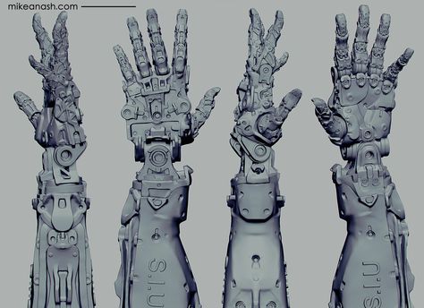 Robotic Hand, Robot Hand, Humanoid Robot, Arte Cyberpunk, Robot Design, Robots Concept, Robot Art, Mechanical Design, Hard Surface