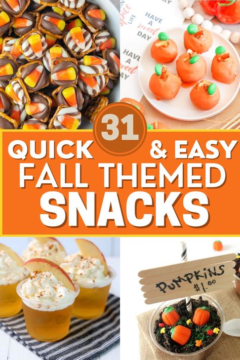 Fall Birthday Snack Ideas, Harvest Party Snacks For School, Preschool Fall Snack Ideas, Cheap Fall Party Food, Fall Refreshment Ideas, Fall Themed Snack Boards, Fall Snacks For Preschool, Simple Fall Snack Ideas, Fall Class Party Snacks