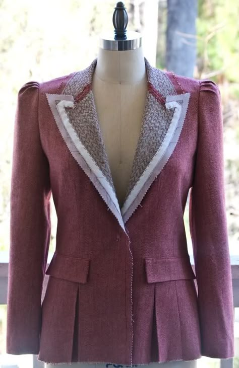 Erica Bunker | DIY Style! The Art of Cultivating a Stylish Wardrobe: McCall's 6207 - Puffed-Sleeve Herringbone Blazer Jacket Design Ideas, Sewing Tailoring, Diy Fashion No Sew, Textile Techniques, Sew Your Own Clothes, Tailoring Techniques, Sewing Fashion, Herringbone Blazer, Trendy Sewing