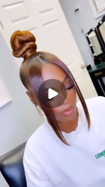 32K views · 4.5K likes | ꧁༒•Pretty&Sleek•༒꧂ on Instagram: "Happy Holidays Everyone! Had To Get My Baby Together!
MUA: @madebymeeky 
#invisibleponytail" Sleek Ponytail Bun Black Women, Gray Ponytail For Black Women, Bun Ponytails For Black Women, Bun With 2 Strands Out, Up Ponytail Hairstyles Black Women, Sleek Ponytail Weave With Braid, Low Sleek Ponytail Black Women, Sleek Ponytail With Braid, Straight Ponytail Black Women