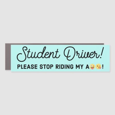 $7.50 | Funny Student Driver Bumper Magnet, Stop Riding Me #quote, typography, humorous, funny magnet, sayings, car magnet, student driver magnet, bumper sticker magnet, stop riding me, teen driver Student Driver Humor, Student Driver, Bumper Magnets, Cool Gifts For Teens, Quote Typography, Funny New, New Drivers, Car Magnets, Bettering Myself