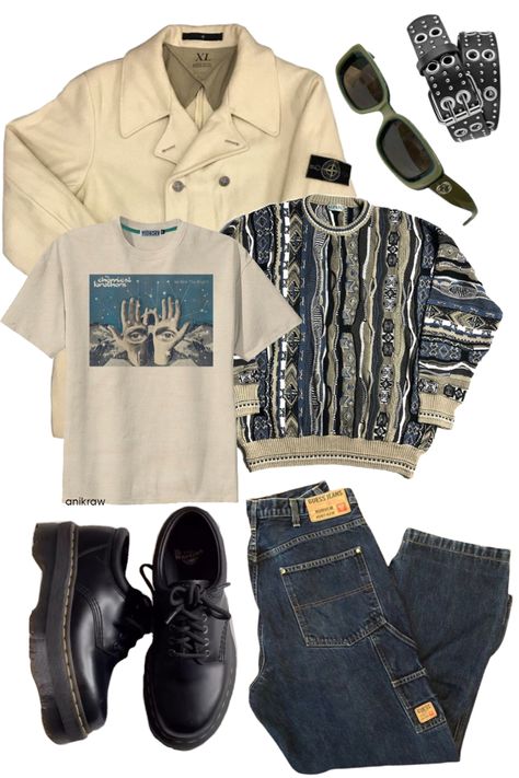 Grunge Core Outfits Men, Alexcore Clothes, Men’s Thrifted Outfits, Different Fashion Styles Types List, Autumn Outfits, Cool Fits, Swaggy Outfits, Mode Vintage, Mode Inspiration