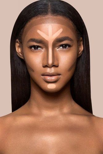 This specific image applies to contouring for medium/dark complexions. You can view more on: How to Apply Contour Makeup Depending on Your Skin Tone ★ See more: http://glaminati.com/contour-makeup/ Highlighter For Dark Skin, Apply Contour, Make Up Diy, Festival Make Up, Makeup For Black Skin, Brown Skin Makeup, Black Makeup, Makeup For Black Women, Dark Skin Makeup