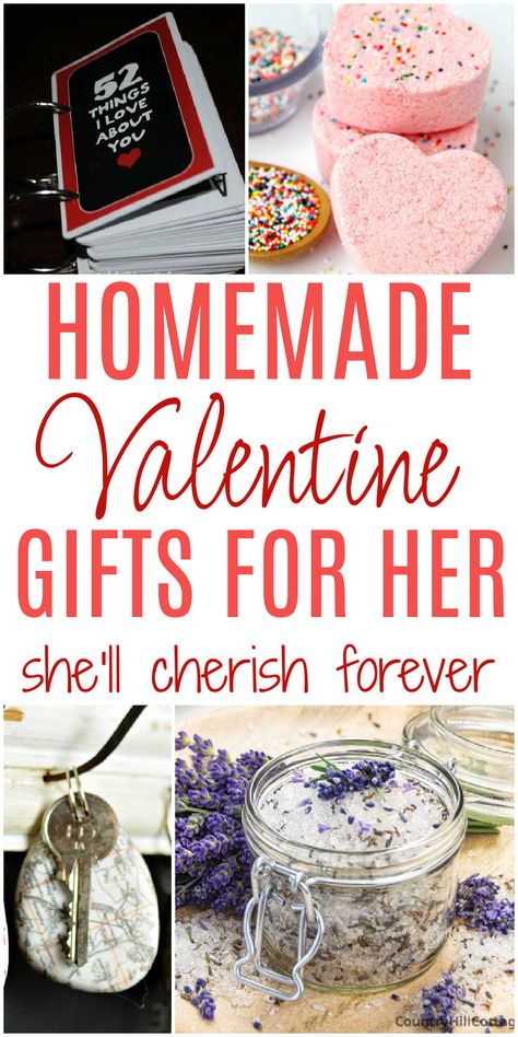 You'll love these DIY Valentine Day gifts for her. Many thoughtful and romantic gifts that your girlfriend or wife will love. Valentines Crafts For Girlfriend, Gifts For Her Valentines Day, Cute Valentine’s Day Ideas For Girlfriend, Valentines Ideas For Girlfriend Creative, Valentines Day Gifts For Friends Cheap, Diy Valentine Gifts For Girlfriend, Girlfriend Valentine Gifts Ideas Diy, Thoughtful Valentine's Gifts For Her, Valentine Gifts For Girlfriend Diy