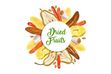 Dried Fruits Logo, Dried Fruit Logo, Market Banner, Fruits Dessert, Pineapple Ring, Ring Sketch, Pineapple Rings, Fruit Logo, Fruits Drawing