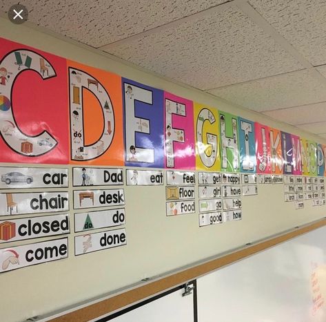 Word Wall Preschool, Vocab Wall, Preschool Word Walls, Room Door Ideas, Sight Word Wall, Vocabulary Word Walls, Content Words, Visual Supports, Self Contained Classroom