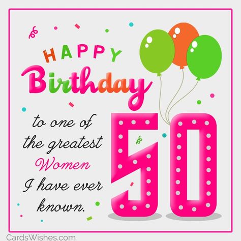 50th Birthday Wishes and Messages - CardsWishes.com Happy 50th Birthday Wishes Female Friend, 50th Birthday Messages For Women, Happy 50th Birthday Wishes Female, 50th Birthday Quotes Woman, Happy 50th Birthday Wishes, 50th Birthday Messages, Birthday Wishes For Women, 50th Birthday Wishes, 3rd Year Anniversary Gifts