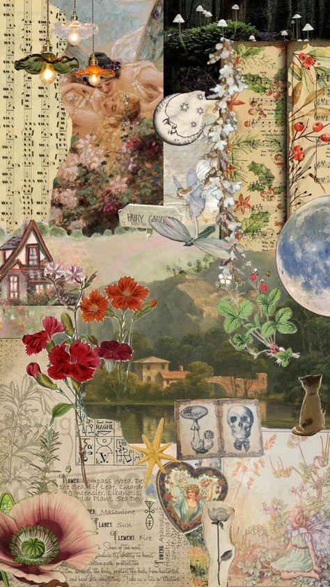 Fairy Core Collage, Collage Sculpture, Fairy Aesthetic, Collage Illustration, Fashion Collage, Collage Frames, Fairy House, Collage Sheet, Fairy Core