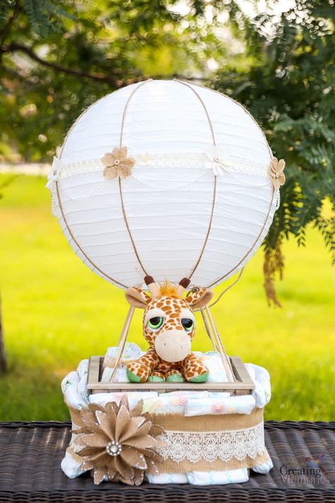 Easy Hot Air Balloon Diaper Cake for a fabulous Baby shower