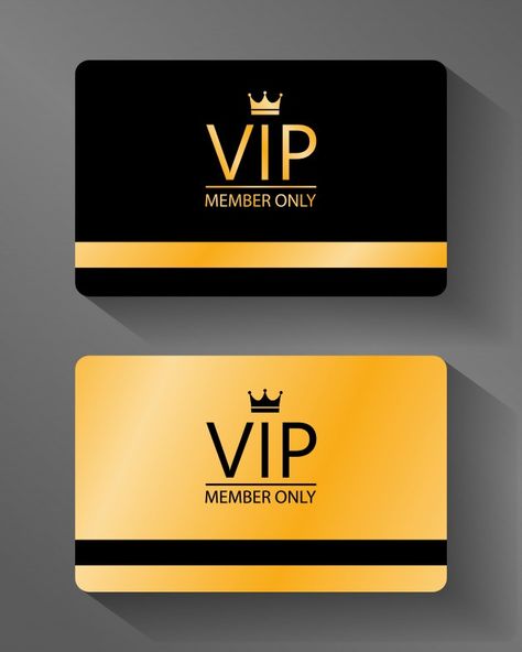 Vip member card gold and black Premium V... | Premium Vector #Freepik #vector #gold #card #vip #premium Vip Card Design, Grand Opening Banner, Corporate Id, Gift Card Template, Member Card, Vip Card, Seni Dan Kraf, Golden Design, Invitation Background