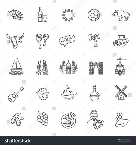 Spain outlined icon set #Ad , #Ad, #outlined#Spain#set#icon Icon Tattoo, Camping Forest, Rat Tattoo, Madrid Tattoo, Travel Vector, Barcelona Tattoo, Travel Doodles, Doodle Tattoo, Cute Little Tattoos