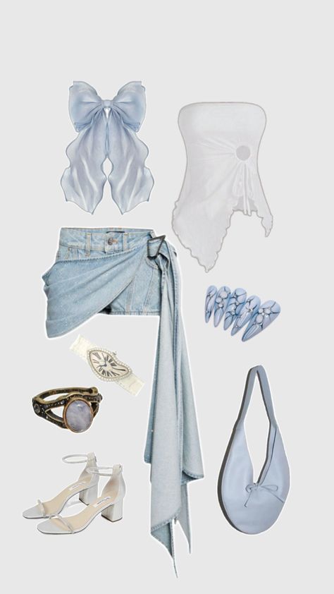 Would try this fit? #outfit #ootd Baby Blue Outfit, Kpop Concert Outfit, Star Clothing, Trendy Outfits For Teens, Cute Preppy Outfits, Easy Trendy Outfits, Blue Outfit, Cute Everyday Outfits, Cute Outfit