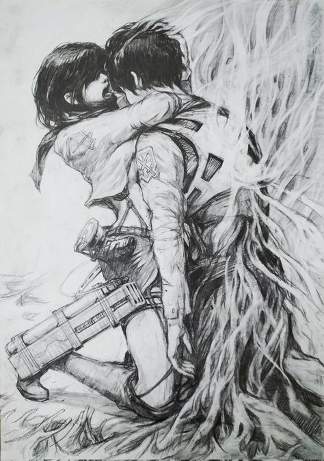 Attack On Titan Aesthetic, Eren X Mikasa, Anime Drawing Books, Cartoon As Anime, Eren And Mikasa, Attack On Titan Fanart, Attack On Titan Levi, Easy Doodles Drawings, Attack On Titan Art