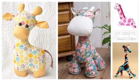 Giraffe Sewing Pattern, Toy Giraffe, Giraffe Soft Toy, Fabric Art Diy, Giraffe Fabric, Giraffe Toy, Softie Pattern, Soft Toy Patterns, Diy Socks