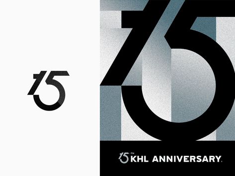 15 Years KHL Anniversary by Dlanid on Dribbble Anniversary Logos Inspiration, 75 Anniversary Logo, 15 Anniversary Logo, 75th Anniversary Logo, Anniversary Images, Printable Anniversary Cards, Web Design Typography, Anniversary Logo, 15th Anniversary