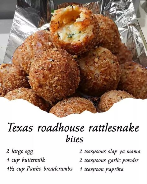 Texas roadhouse rattlesnake bites – 99easyrecipes Texas Roadhouse Rattlesnake Bites, Rattlesnake Bites, Texas Roadhouse, Copycat Restaurant Recipes, Recipes Appetizers And Snacks, Grandmas Recipes, Pepper Jack Cheese, Sharp Cheddar, Finger Food Appetizers